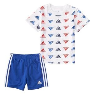 Adidas Baby Boys Brand Love T-shirt and Shorts Set, 2 Piece